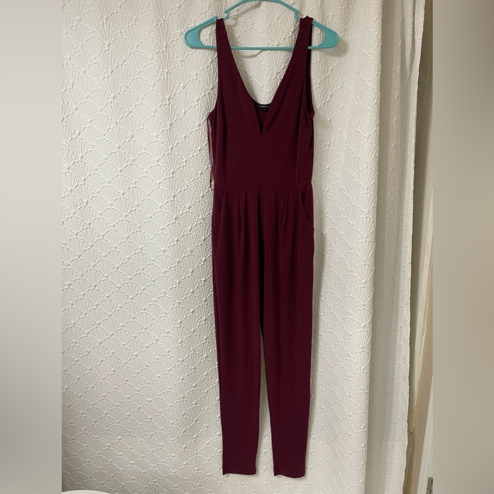 Maroon Jumpsuit with pockets